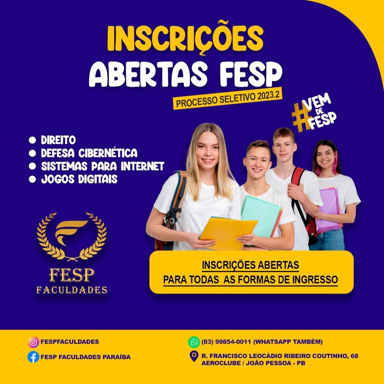 FESP. INSCRIÇÕES ABERTAS 2023.2 (1).jpeg FESP. INSCRIÇÕES ABERTAS 2023.2 (1).jpeg